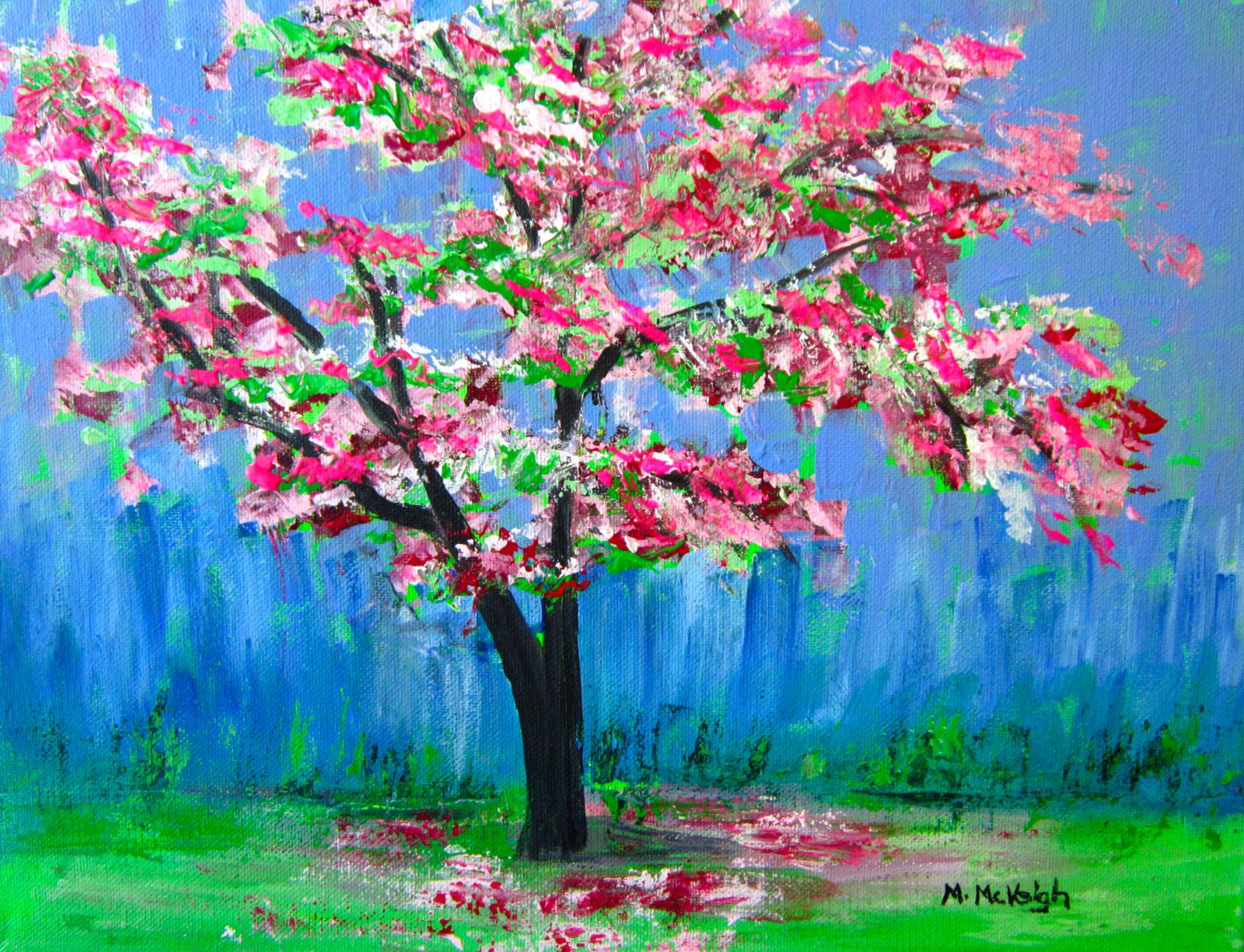 Spring - acrylic on canvas, in Trees